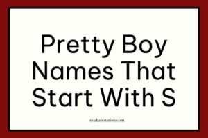 pretty boy names that start with S