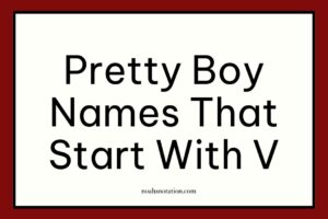 pretty boy names that start with V