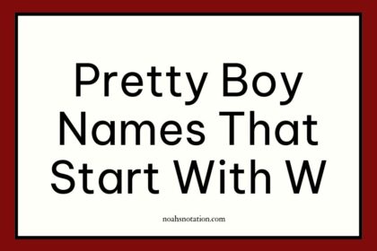 pretty boy names that start with W
