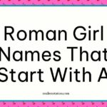 Roman girl names that start with A