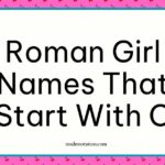 Roman girl names that start with C