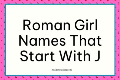 Roman girl names that start with J
