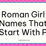 Roman girl names that start with P,