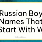 Russian Boy Names That Start With W
