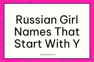 Russian girl names that start with Y