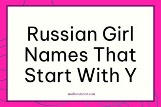 Russian girl names that start with Y