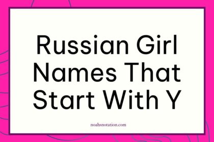 Russian girl names that start with Y