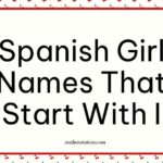 Spanish Girl Names That Start With I