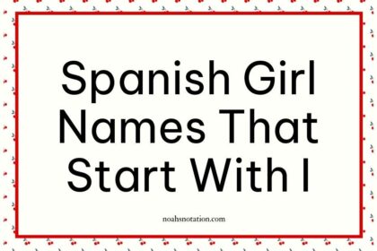 Spanish Girl Names That Start With I