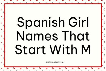 Spanish Girl Names That Start With M