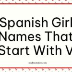 Spanish Girl Names That Start With V