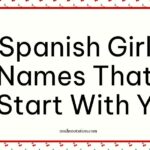 Spanish Girl Names That Start With Y