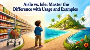 whats the difference between aisle and isle usage examples