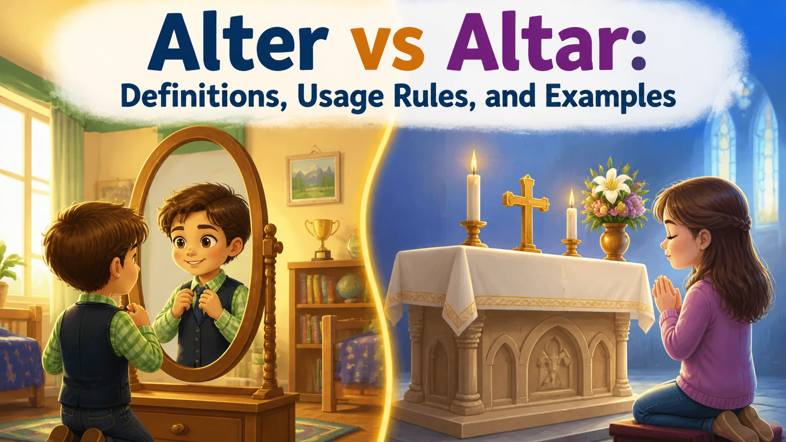 alter vs altar definition with examples
