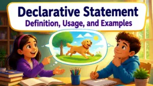 declarative statement definition usage and examples 2