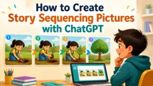 how to create story sequencing pictures with chatgpt
