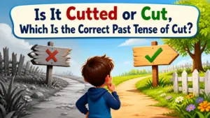 is it cutted or cut which is the correct past tense of cut 2