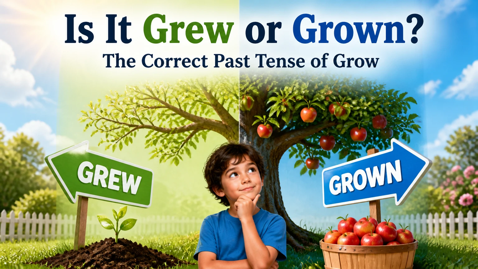 is it grew or grown whats the correct past tense of grow 2