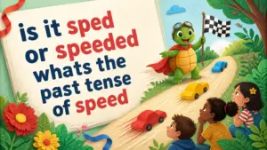 is it sped or speeded whats the past tense of speed