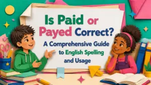 is paid or payed correct