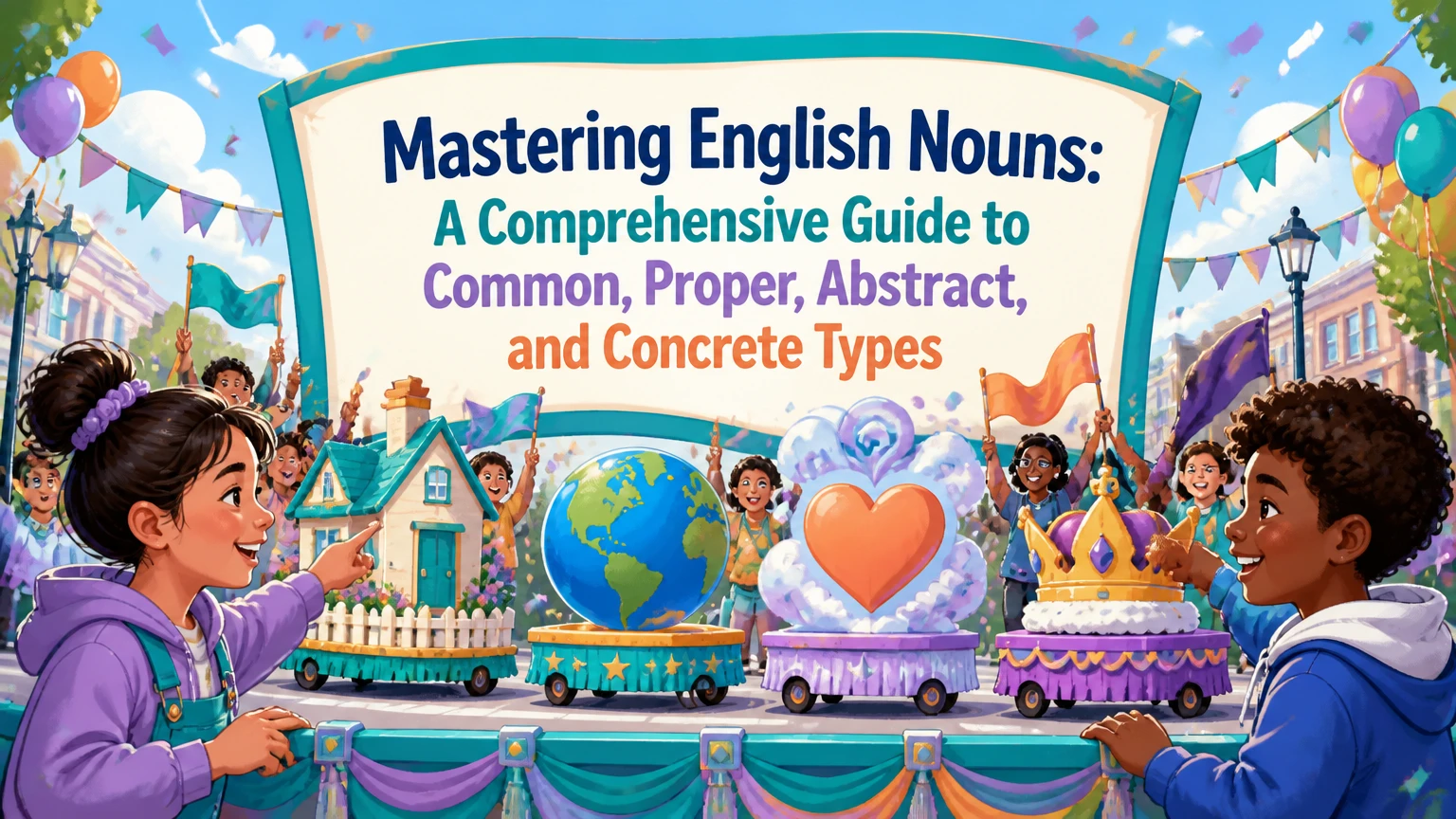 types of nouns common vs proper abstract vs concrete