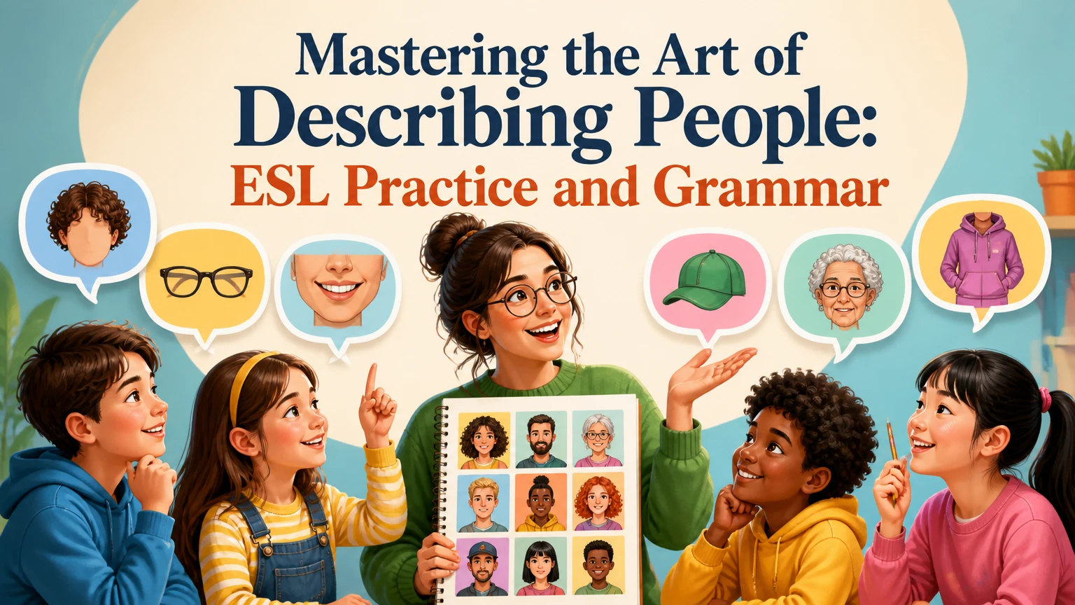 describing a person best esl practice conversations