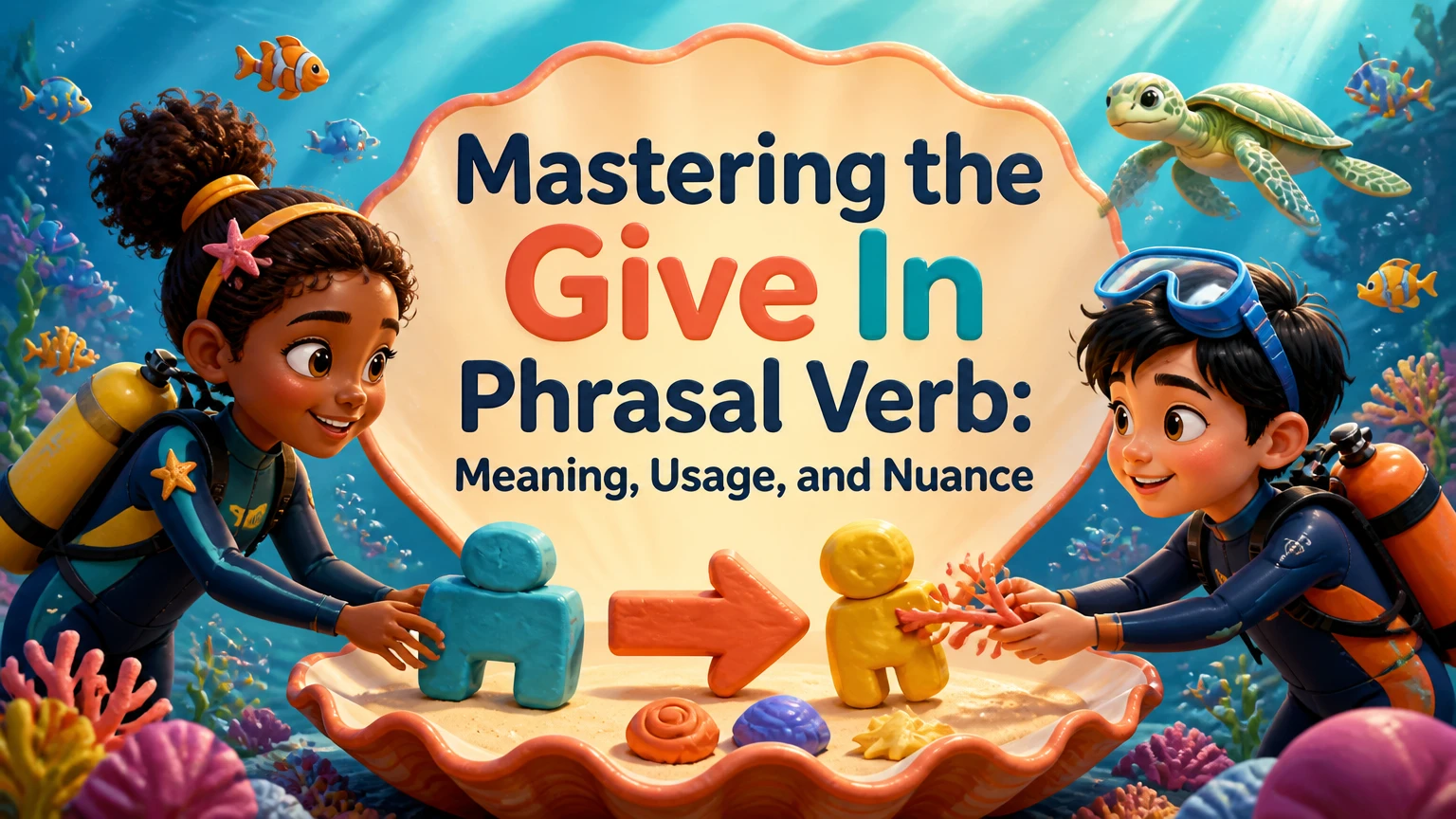 give in phrasal verb meaning
