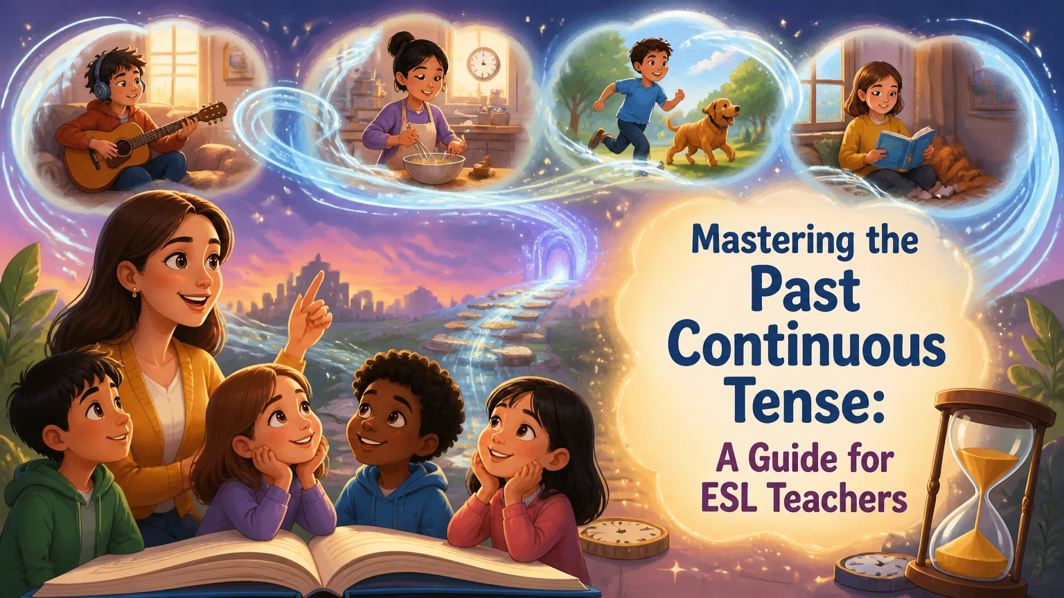 how to teach the past continuous tense to esl students