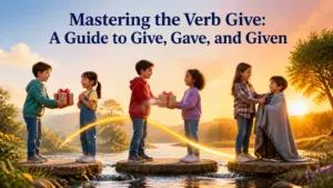 give gave given which is the past form and past participle of give