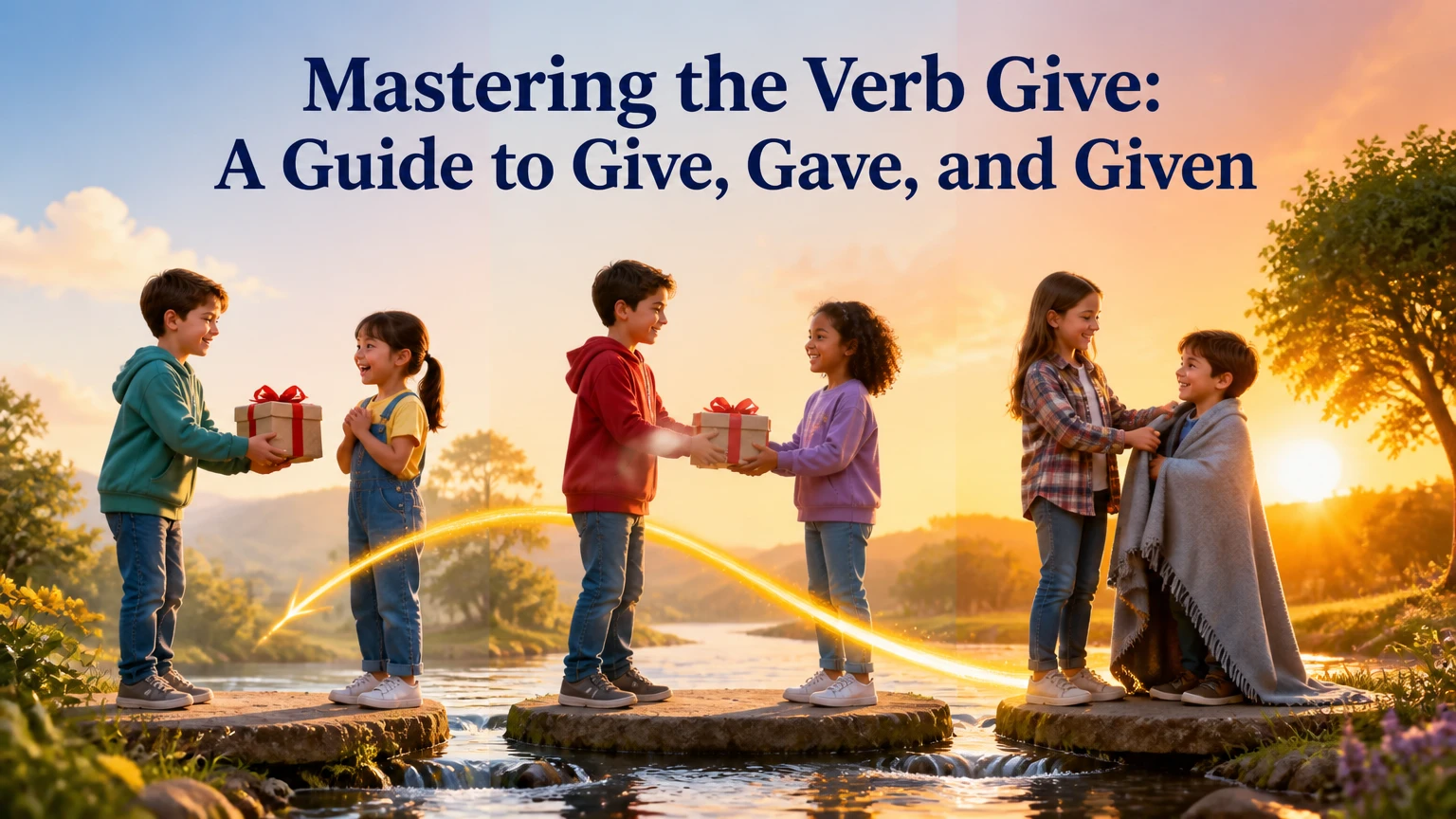 give gave given which is the past form and past participle of give