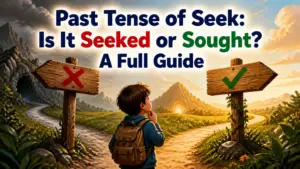 whats the past tense of seek seeked or sought