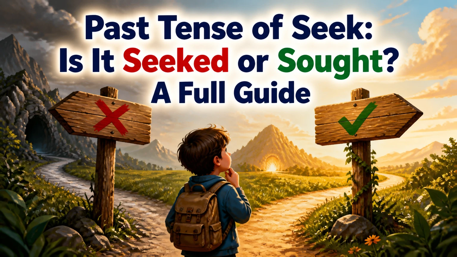 whats the past tense of seek seeked or sought