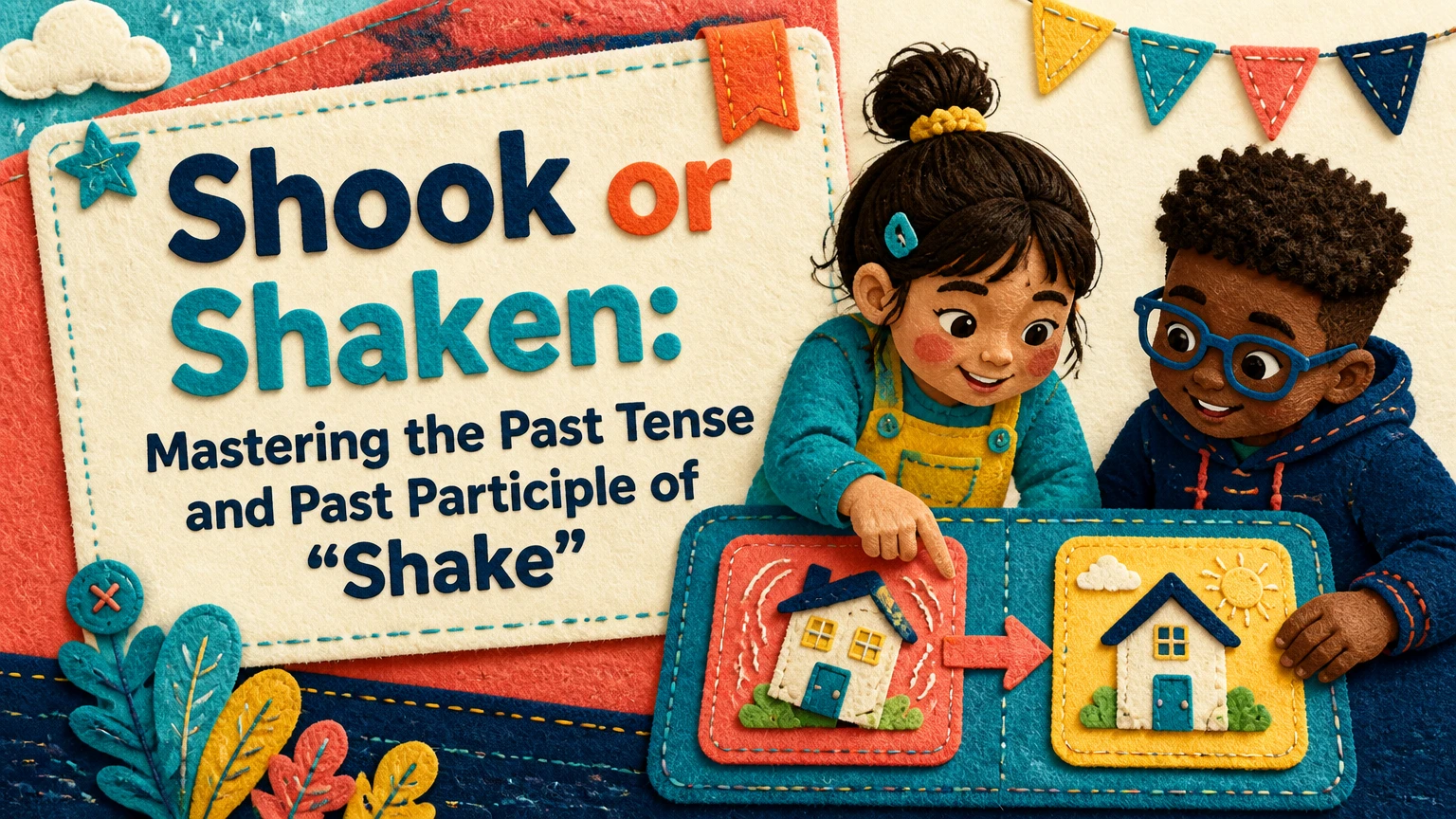 shook or shaken which is the past tense and past participle of shake