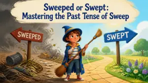 sweeped or swept whats the past tense of sweep