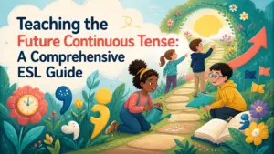how to teach future continuous tense to esl students