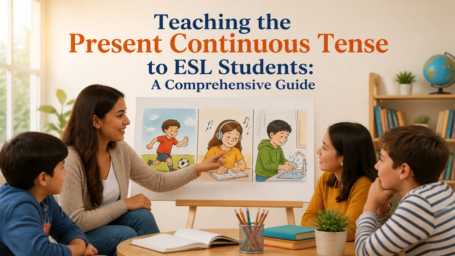teaching the present continuous tense to esl students