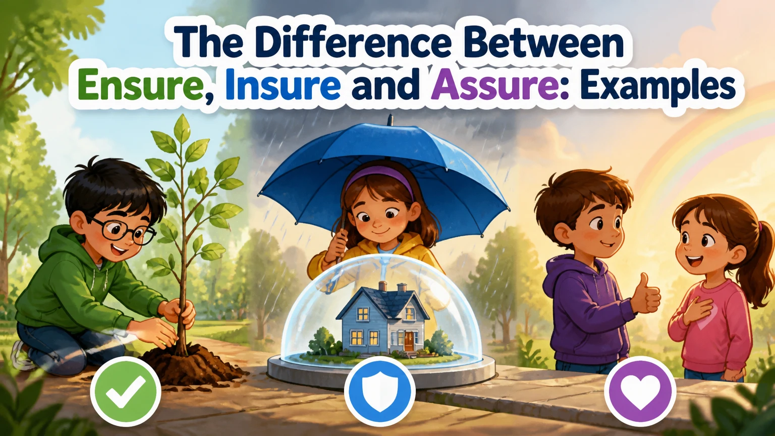 the difference between ensure insure and assure explained examples 2
