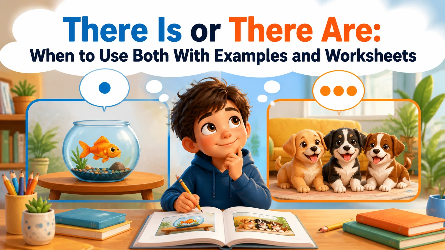 there is or there are when to use both plus examples worksheets 2