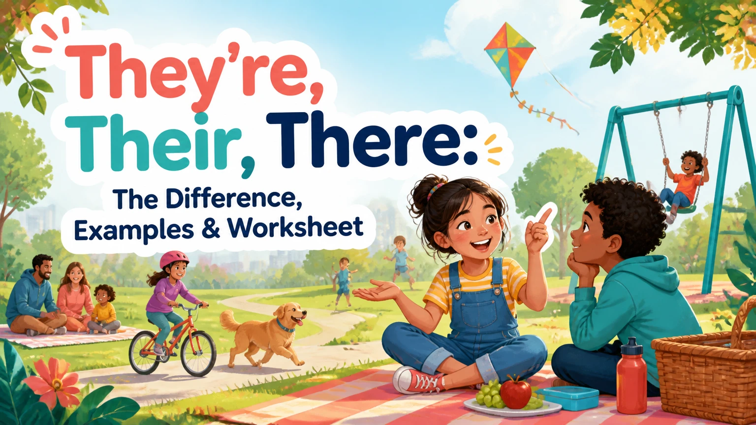 theyre their there the difference examples worksheet 2