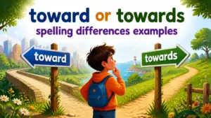 toward or towards spelling differences examples