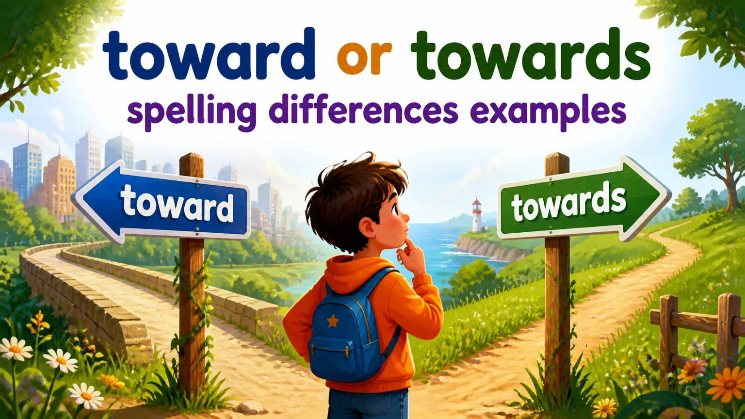toward or towards spelling differences examples
