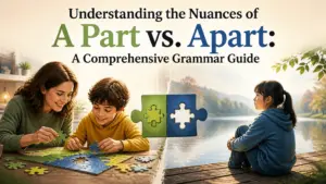 whats the difference between a part and apart explanation examples