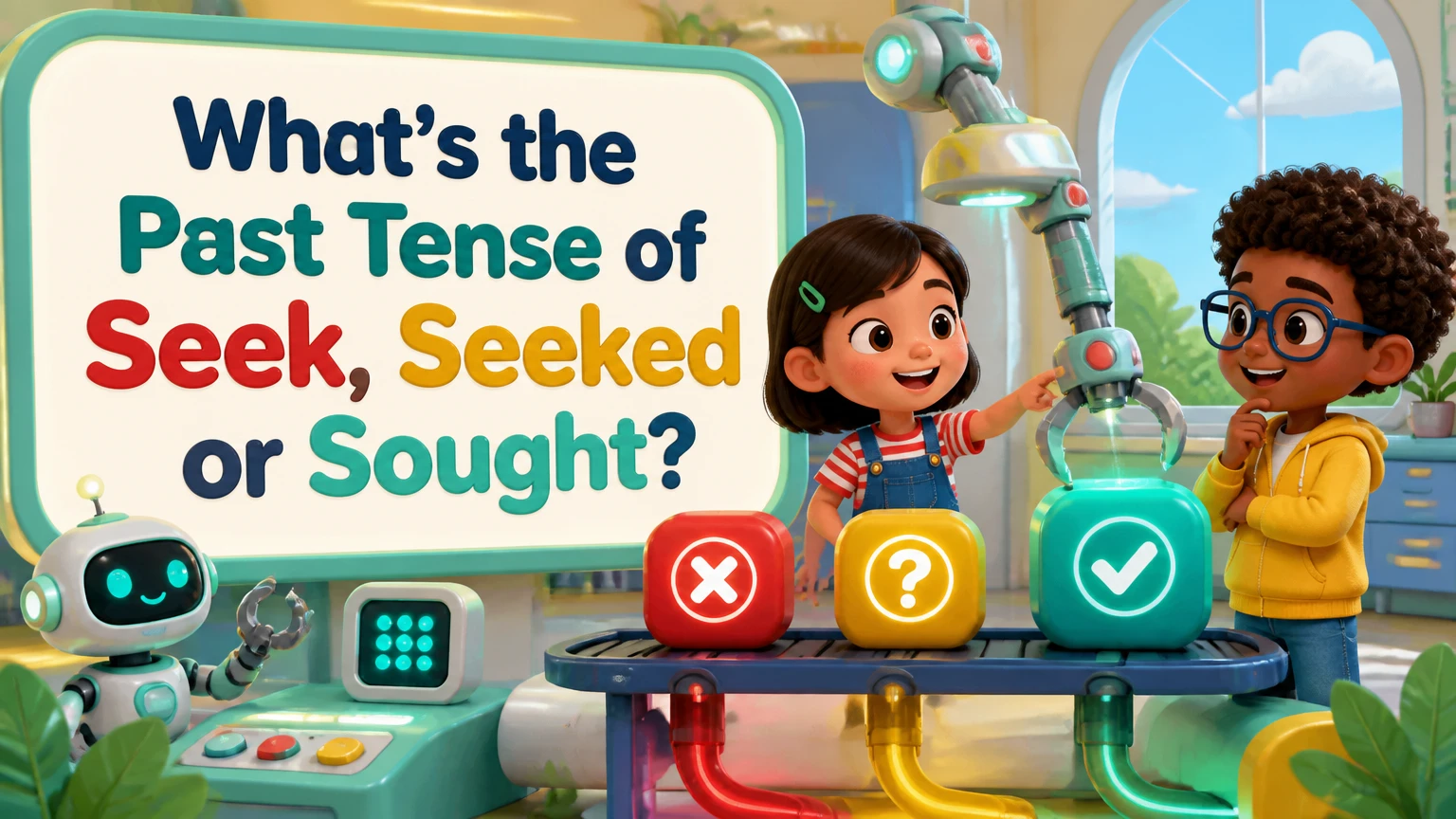 whats the past tense of seek seeked or sought 2