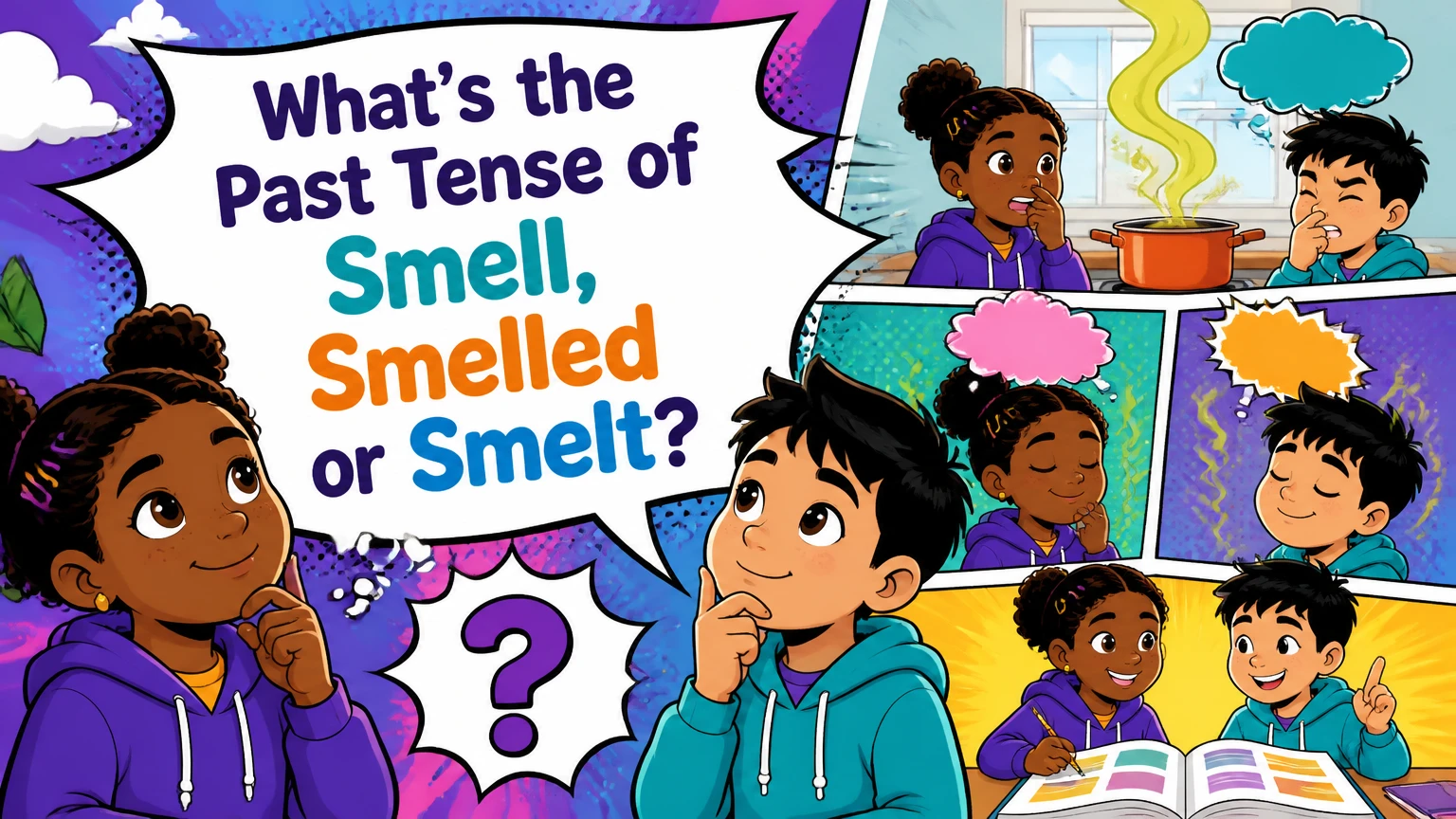 whats the past tense of smell smelled or smelt 2