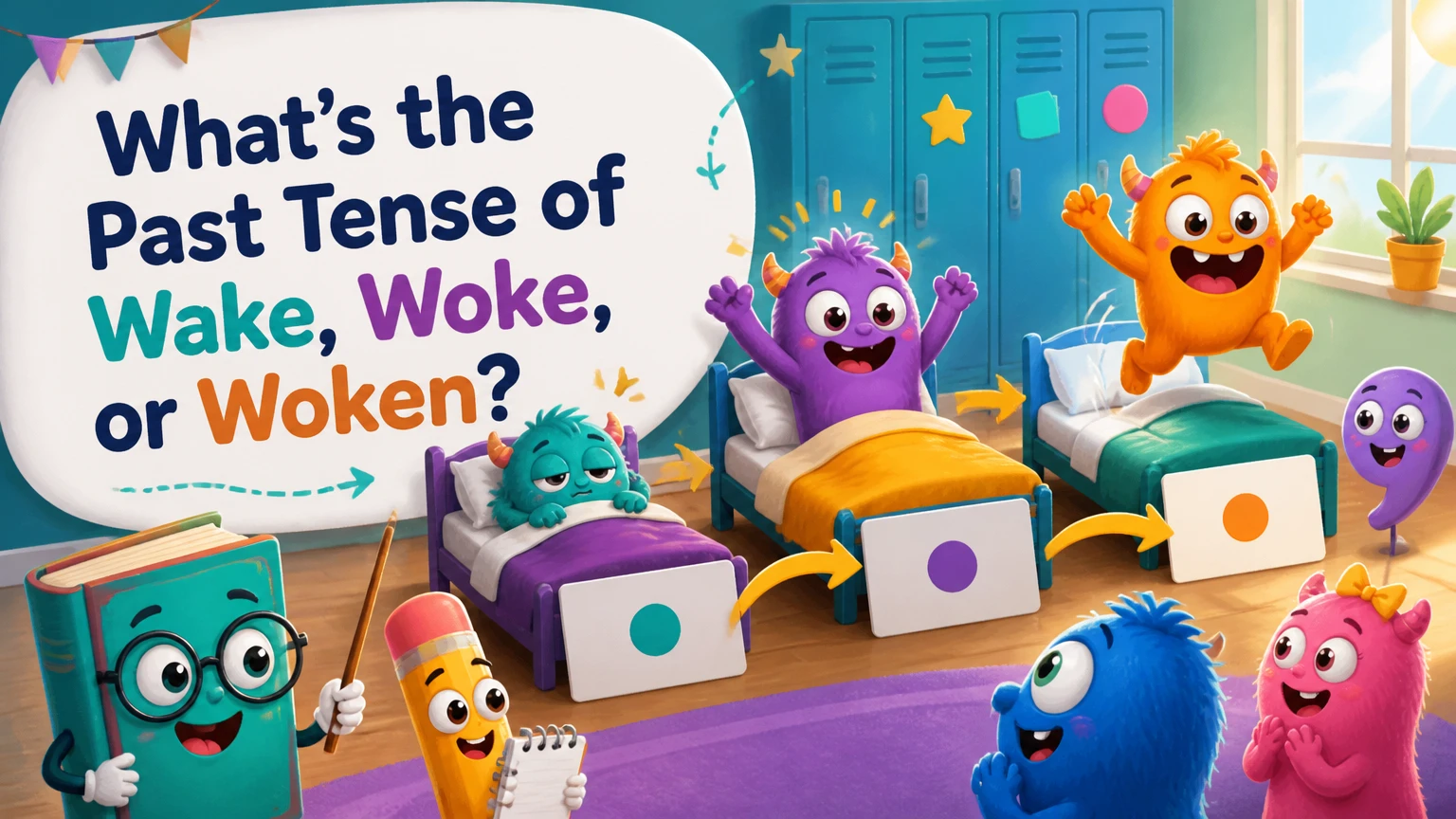 whats the past tense of wake woke or woken 2