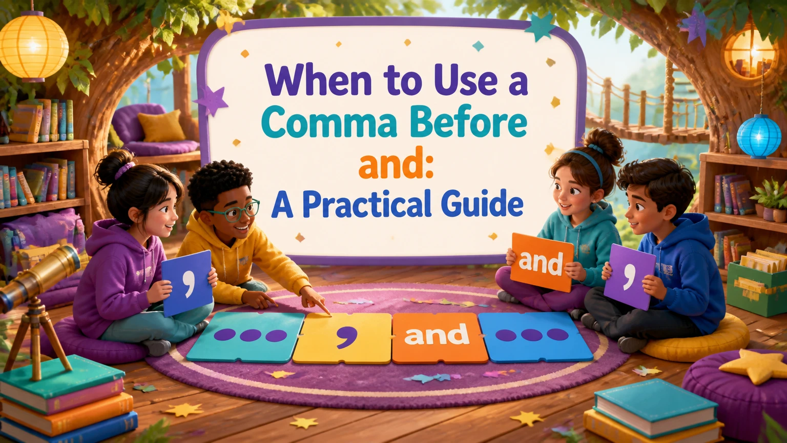when to use a comma before and 2