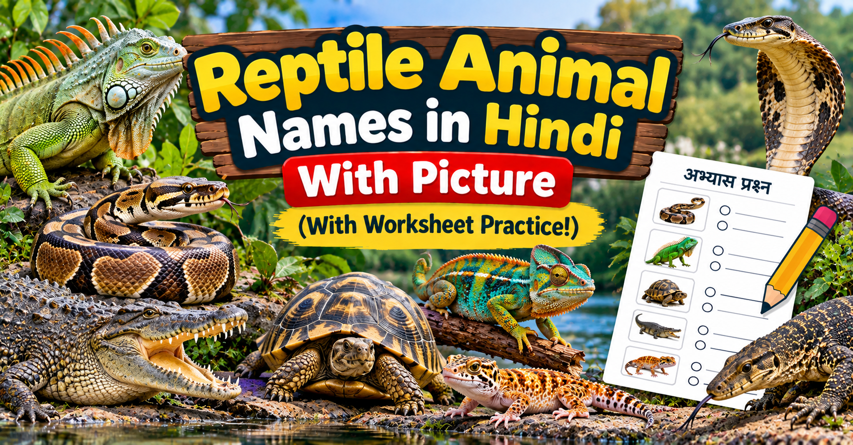 Reptile Animal Names in Hind
