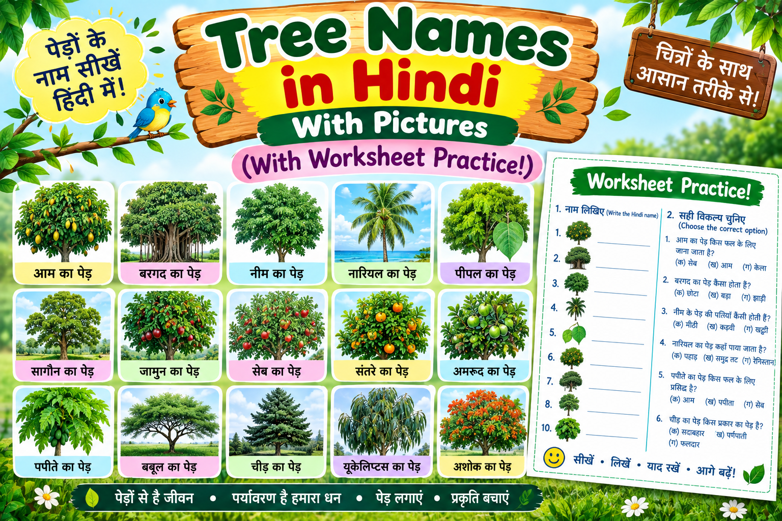 Tree names in Hindi