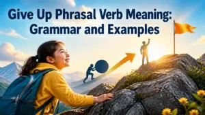 give up phrasal verb meaning 2