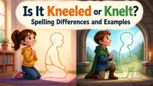 is it kneeled or knelt spelling differences examples 2